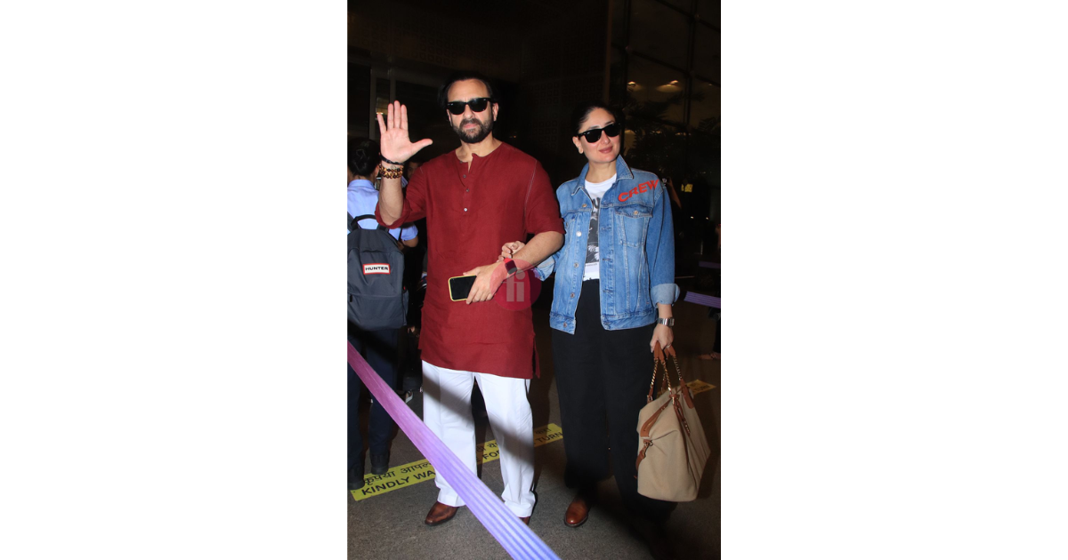 Saif Ali Khan Radiates Charm at Mumbai Airport - Asks Kareena To Take a Selfie with Fans
